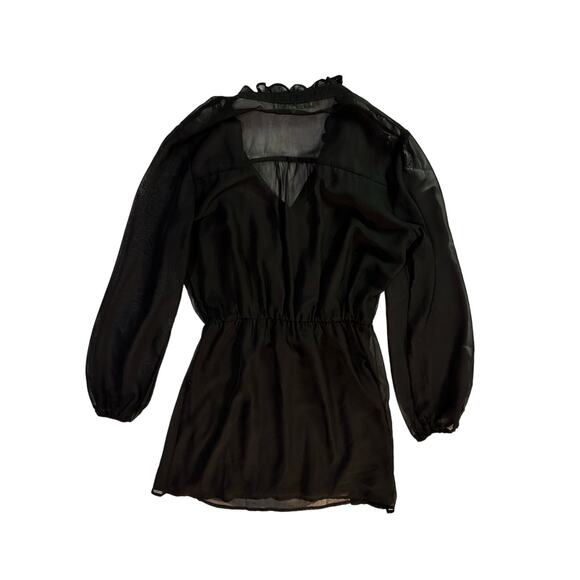 Black Layered Mini Dress - Picture 3 of 4